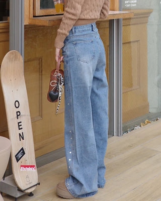 Heart Stud Point Denim Pants
