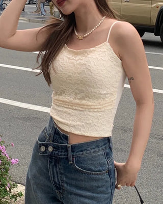 Camisole with lace pads