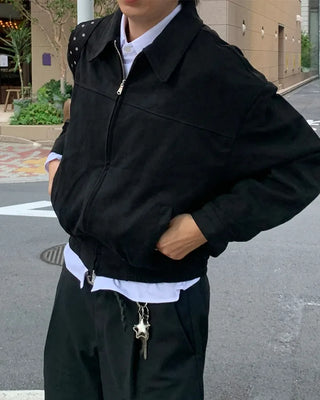 Suede Collar Jacket