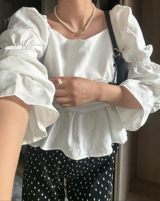 Volume Gathered Blouse