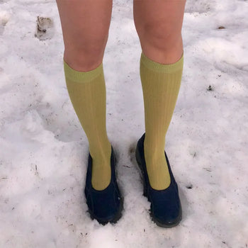 See-through knee-high socks