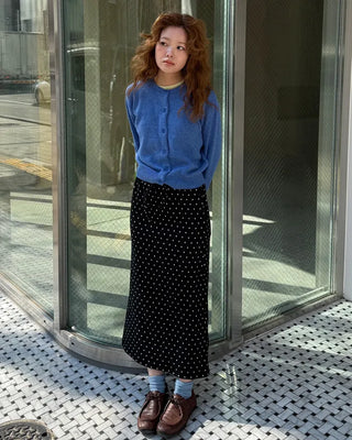 Polka dot long skirt