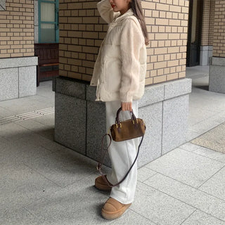 Angora style round knit