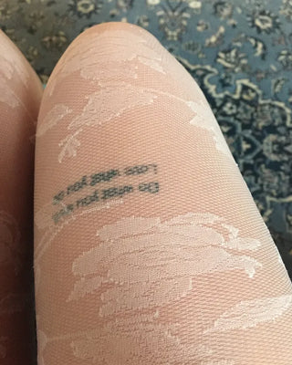 Rose pattern stockings