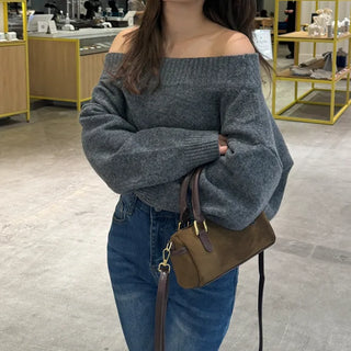Suede mini bag