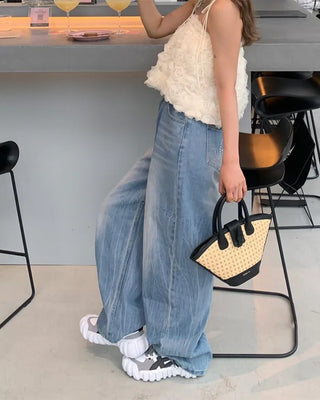 Flower sleeveless blouse