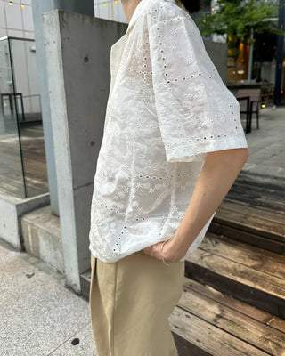 Heart embroidered shirt