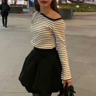 Asymmetrical Button Knit