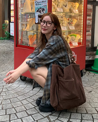 Vintage check pattern shirt