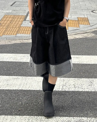 Raw denim Bermuda shorts