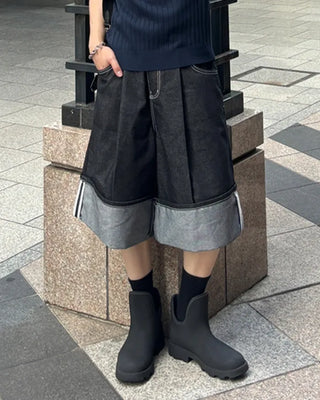 Raw denim Bermuda shorts