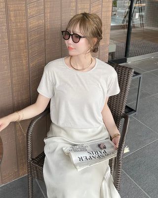 Simple round neck short-sleeved T-shirt