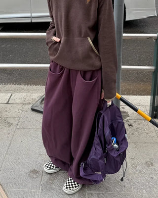 Fleece-lined balloon sweatpants