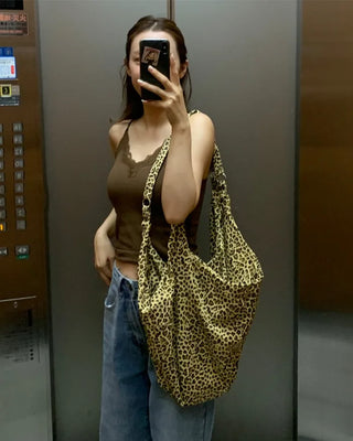 3-way leopard print big bag