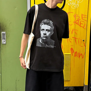 Digital print oversized short-sleeved T-shirt