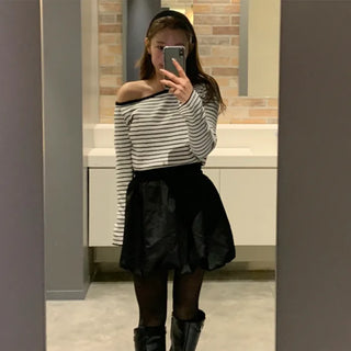 Asymmetrical Button Knit
