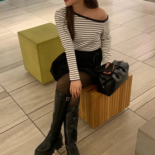 Asymmetrical Button Knit