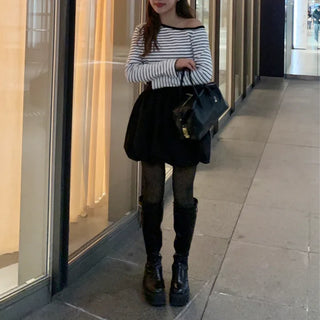 Asymmetrical Button Knit