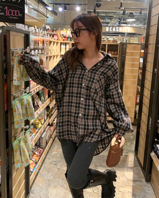 Oversized Check Flannel Shirt