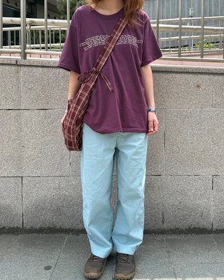 Checked Ribbon Shoulder Bag
