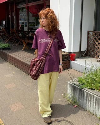 Nylon pants with string waist