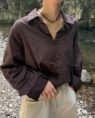 Linen cropped shirt