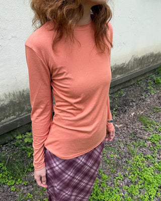 Vintage check midi skirt