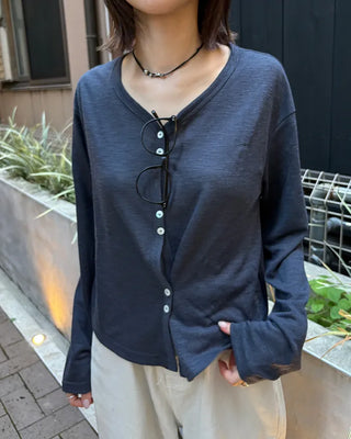 Asymmetrical Button Cardigan