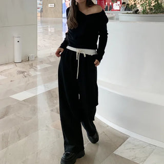 Shirred knit blouse