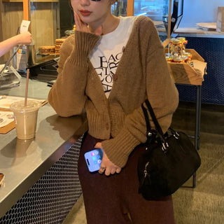 Tie-set cardigan