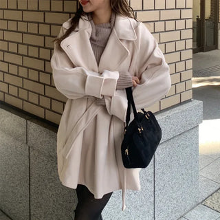 High-neck half coat