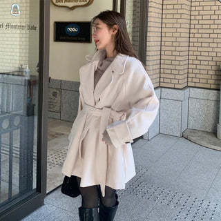 High-neck half coat