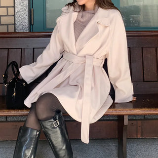 High-neck half coat