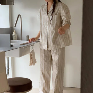 [SET] Pocketed Pajama Set with Elastic Waistband