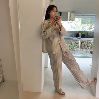 [SET] Pocketed Pajama Set with Elastic Waistband