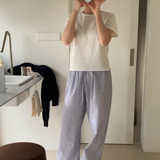 Cotton short-sleeved T-shirt