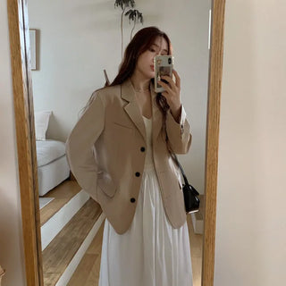 Semi-loose fit jacket - beige