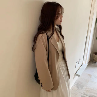 Semi-loose fit jacket - beige