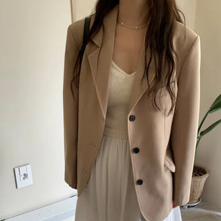 Semi-loose fit jacket - beige