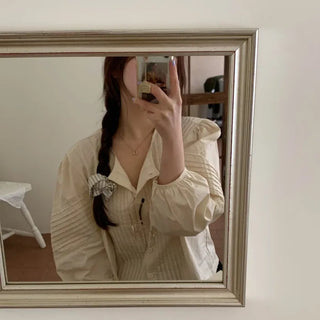 Lace cotton blouse