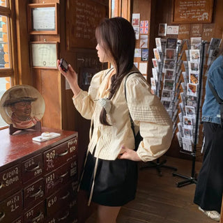 Lace cotton blouse