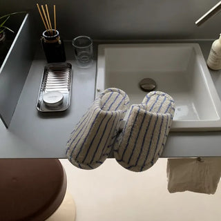 Striped indoor slippers