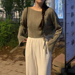 Summer cropped knit
