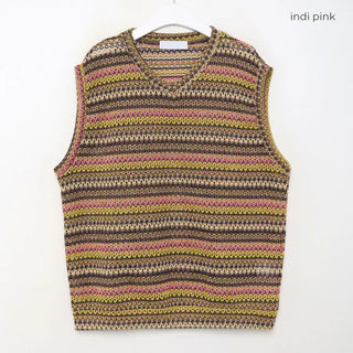 Colored knit vest