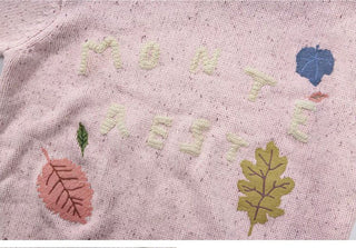 [Monterest] Distressed Crewneck Embroidered Sweater