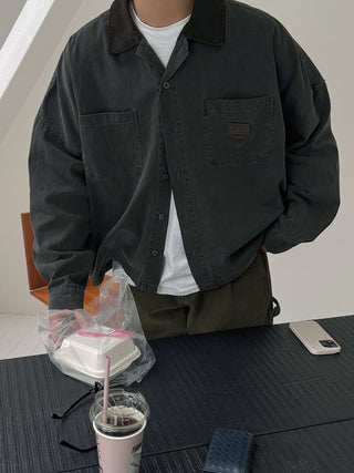 Slow Pigment Crop Work Shirt