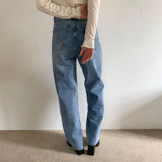 Wide-fit denim pants