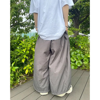 Nylon wide string pants