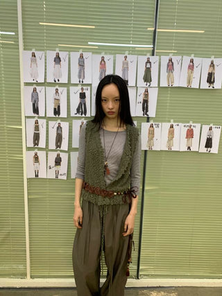 NEVERSEEZ Texture Knitted Vest