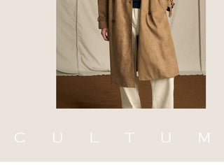 [CULTUM] Faux Suede Trench Coat
